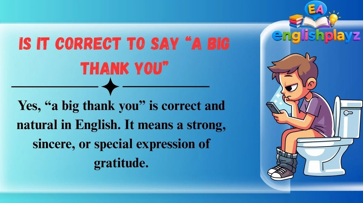 Is It Correct to Say “A Big Thank You”