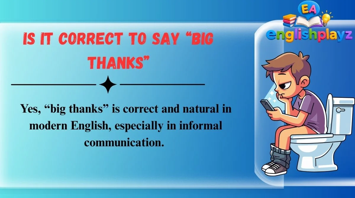 Is It Correct to Say “Big Thanks”