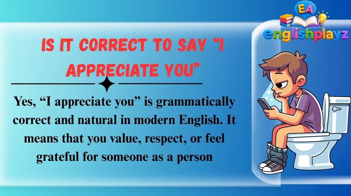 Is It Correct to Say “I Appreciate You”