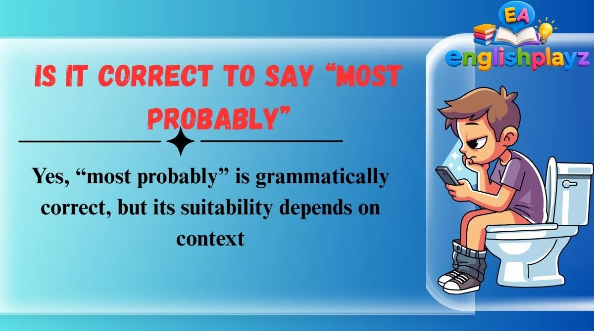 Is It Correct to Say “Most Probably”